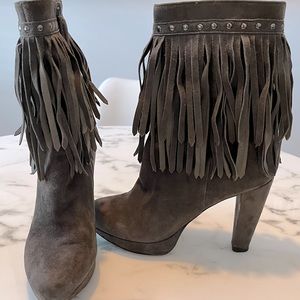 Via Spiga platform fringe boots